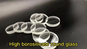 Round Shape Frosted High Temperature Pyrex Borosilicate Sight Glass Discs1