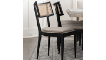 Top quality commercial  furniture cafe  wood and rattan luxury restaurant chair1