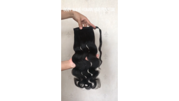 Usexy Raw Virgin Hair Ponytail Extension Wholesale Brazilian Curly Wrap Around Ponytail Human Hair1