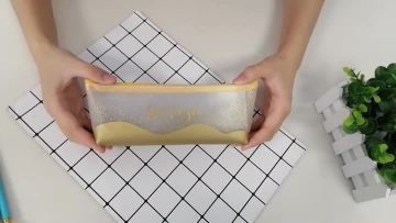 Custom fashion waterproof glittering PVC pencil case