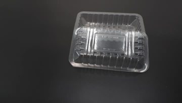 Transparent plastic tray