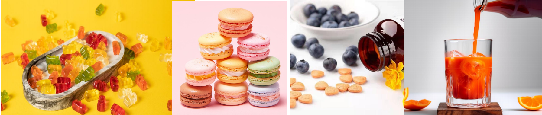 Applications in food, beverages and cosmetics