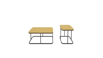 Nordic square Slate Coffee Table Set Light Luxury Modern Simple Living Room Home Combination Creative Coffee Table