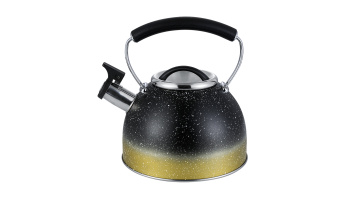 Black and yellow marble coating stove-top kettle FH-662BY