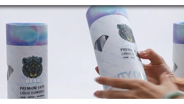 Round packaging box with window
