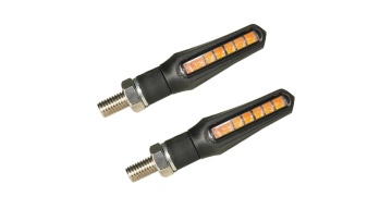 12v Amber Flowing Led Motorcycle Turn Signal Lights Indicator Front Rear Blinker Light Flasher 