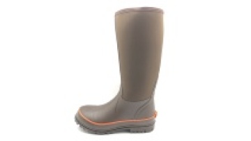 Customized solid color neoprene wellington rubber work boots waterproof muck boots work boots for farm or ranch1