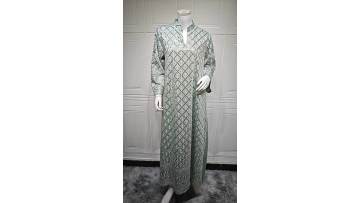 Sequin Embellished Abaya Dress with Full Length (1)