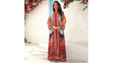 New EID Chiffon Printing Holiday Abaya 2025 Dubai Abaya Femmes Robe Musulmane Elegant Closed Abaya Muslim Women Dress1