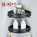 Bathroom shelf toilet toilet vanity triangle towel storage wall-free punching wall hanging bathroom