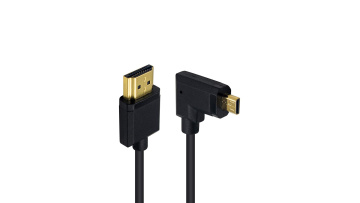 Micro HDMI Male to HDMI Male Coiled Cable 