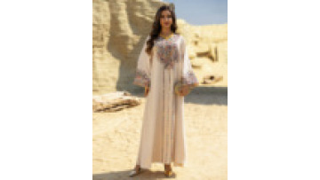 High Quality Embroidered Modest Abaya Moroccan Style Islamic Clothing Muslim Dress Summer Embroidery Gown1
