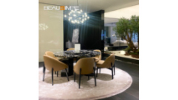 Morgan Italian round dining table minimalist furniture marble kitchen table chairs modern design luxury rotating dining table1