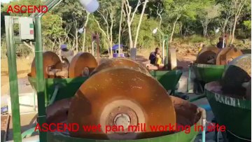 2018 1100, 1200b, 1400 and 1600 Gold Wet pan Mill and wet stone grinding mill1