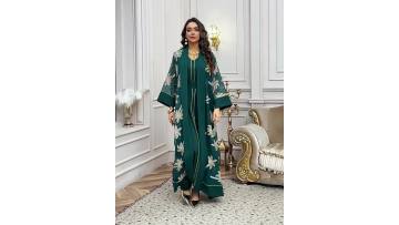 Luxury Embroidered Abaya Set with Inner Dress
