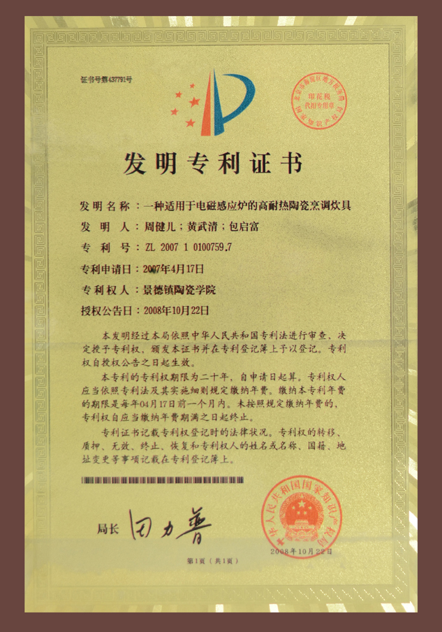 25 patent certificate for invention