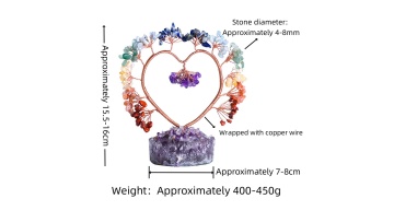 Love Heat Tree with druzy amethst base SP1714C