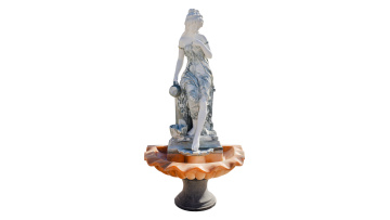 Classical Lady Multi Tone Marble Statue Handcrafted Artistic