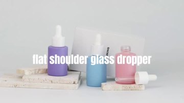 Flat shoulder dropper bottle