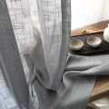 Chinese Style Linen semi-shading ramie curtain yarn Norse hemp yarn pure color cotton linen curtains custom gauze curtains yarn