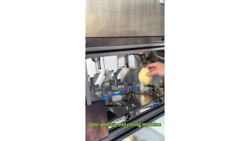 Pear peeling and coring machin