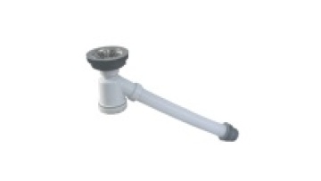 PP Bathroom Sink Drain Flexible Pipe White Plastic Drainer Big Stainless Steel Bowl for Toilet Bowl and Kitchen Basin1