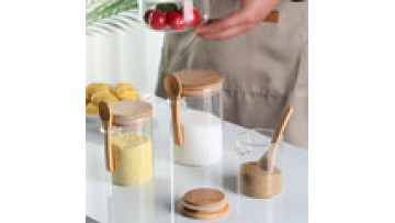 250ml 300ml 450ml 600ml 750ml Large Empty Good Price Spoon Jar Glass Food Storage Containers Sealed With Lids For Honey Spice1