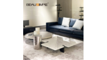 Modern style Italian marble coffee table high-end tea table villa hotel  living room home furniture special-shaped coffee table1