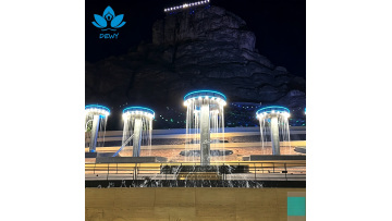 Outdoor creative water curtain waterfall