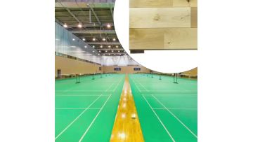Plate structure wooden flooring for badminton