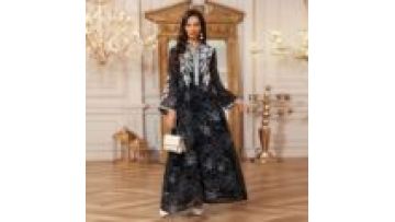 New Design Abaya 2026 EID Islamic Dress Muslim Women Dress Floral Printed Modest Gorgeous Dubai Abaya1