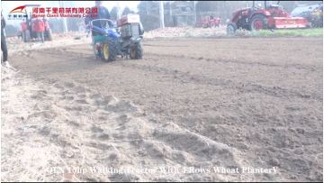 walking tractor with wheat planter 02