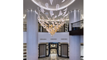 Modern Luxury Crystal LED Chandelier for Hotel Lobby Stairway Decoration1