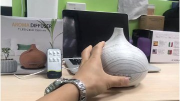 Wooden Grain Aroma Difuser Ultrasonic Aromatic Diffusers Wholesale Humidifier Speaker  Diffuser1