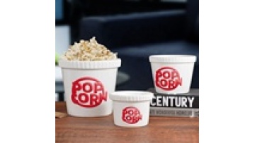 Ceramic Popcorn Bowls Set - Handmade Embossed Snack Bowls for Movie Nights1