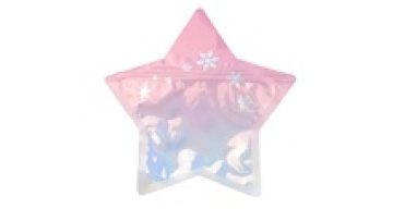 Custom logo print exquisite star ziplock poly bag with window gravure printing packaging bags GRS1