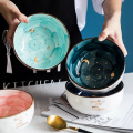 Star Series Ceramic Bowl Fruit Salad Tray Cute Noodle Bowl Dream Bank Department Theme Restaurant Serving Bowl 2021 Fashion