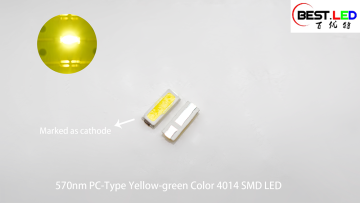 570nm PC Type Yellow green Color 4014 SMD LED