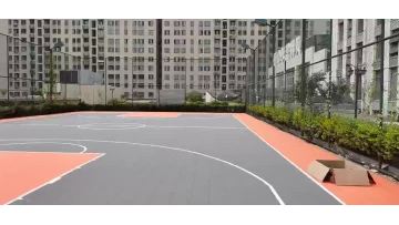 Orange Grey PP Sports Tiles