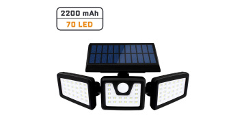 70 led solar powered led garden fence motion sensor wall light security lights outdoor IP65 waterproof wall mounted solar lights1