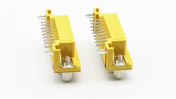 D-SUB Female Right Angle DIP Rivet TYPE With Boardlock & Front Jackscrew Foot Print=8.08mm 15P