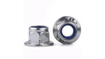 M6 M8 Nylon Insert Hex Flange Nuts Hexagon Flange Nylon Nut with Blue White Zinc1