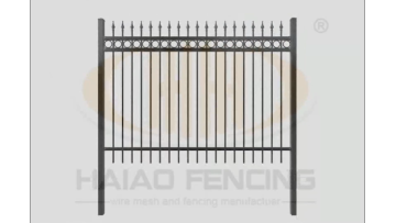Best quality solid black cheap metal iron fence panels residential1