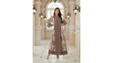 Vintage Ethnic Style Middle Eastern Muslim Elegant Ramadan Jalabiya Dubai Women's Abaya Arab Islamic Eid Dress with Rhinestones1