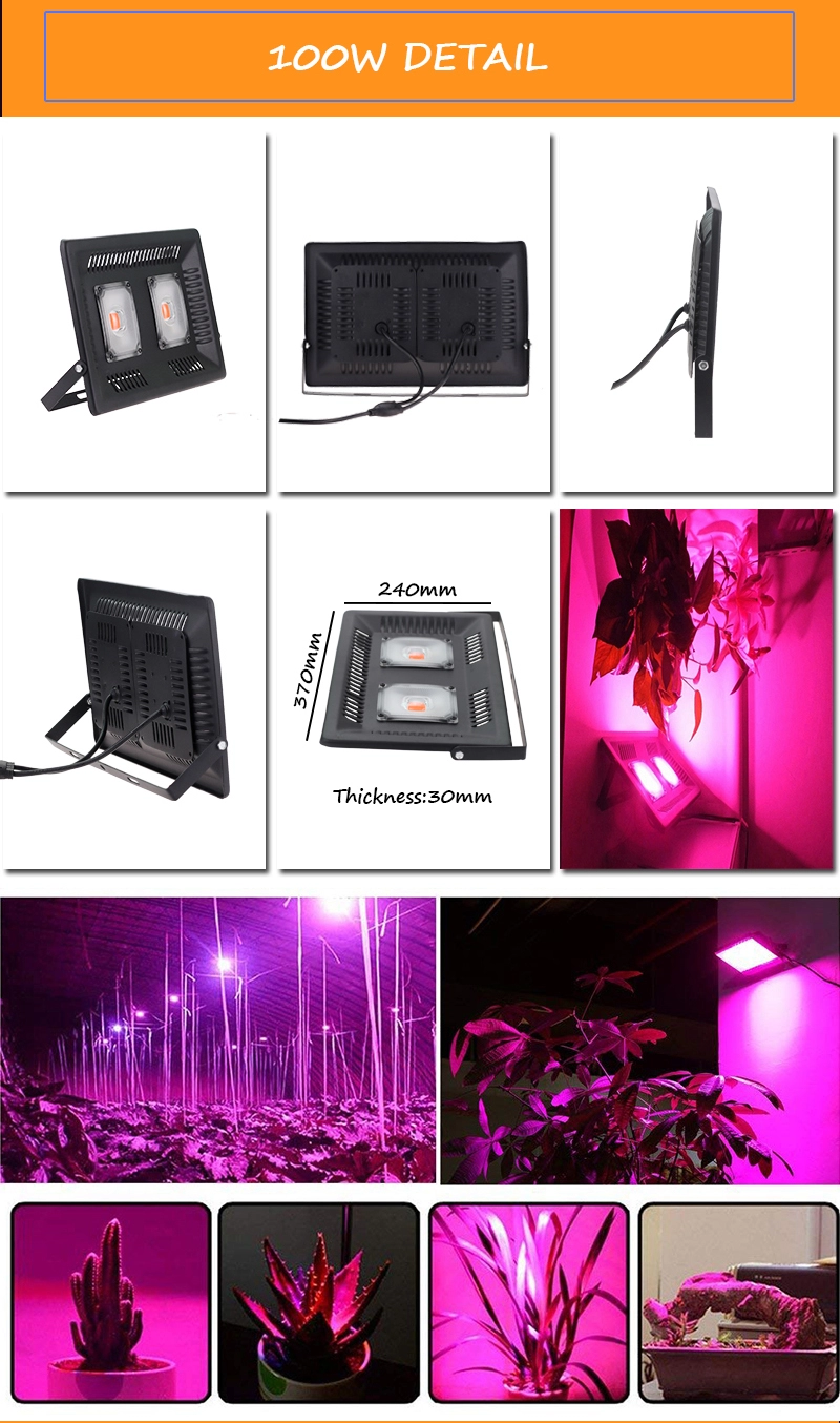 AC220V 110V LED Growing Floodlight 30W 50W 100W 150W Grow Lamp Full Spectrum For Greenhouse Outdoor Hydroponic Planting