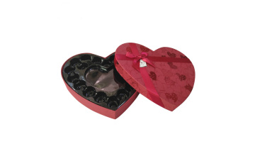 Texture red heart box for chocolate packaging