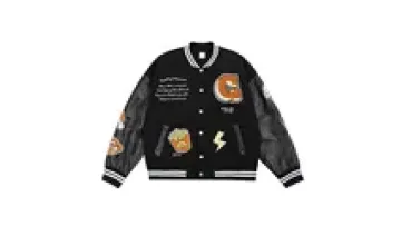 Wholesale Custom Chenille Embroidery Patch Men's Jackets Leather Sleeve Bomber Baseball Letterman Varsity Jackets1