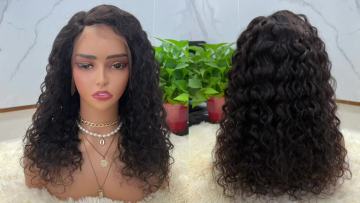 Cheapest Ready To Ship Water Wave 13x4 Lace Front Human Hair Wigs 100% Virgin Hair Brown Lace Frontal Wigs For Black Women1