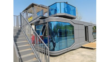 double layer space capsule prebuilt house 
