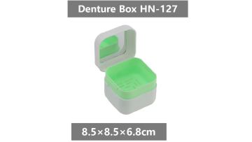 Portable Plastic Dental Box Cup Case Container False Teeth Storage Bath Orthodontic Retainer Case Denture Cleaner1